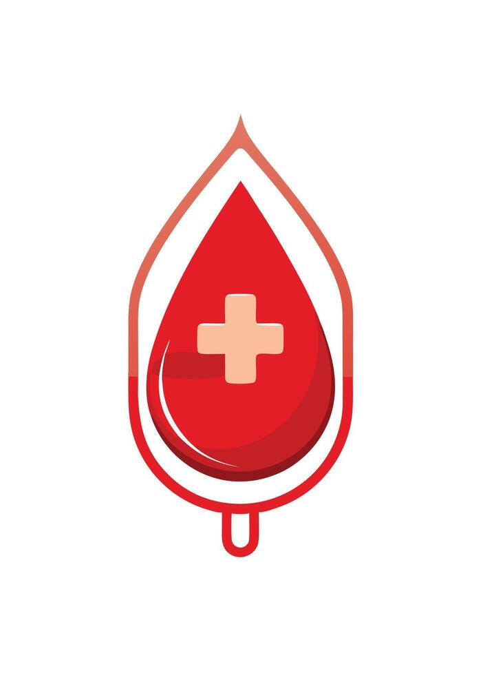 Art of Blood donation on white background vector