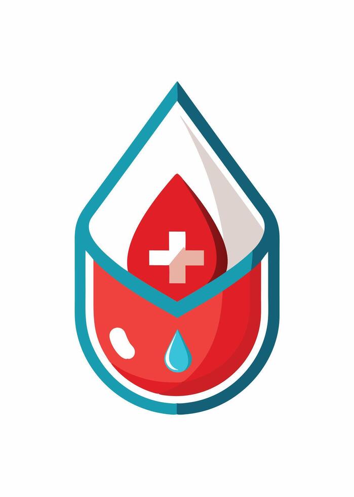 Art of Blood donation on white background vector