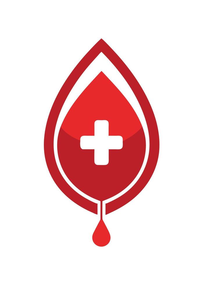 Art of Blood donation on white background vector