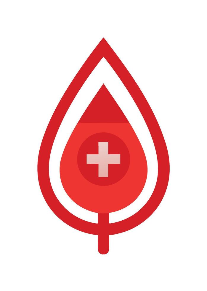 Art of Blood donation on white background vector