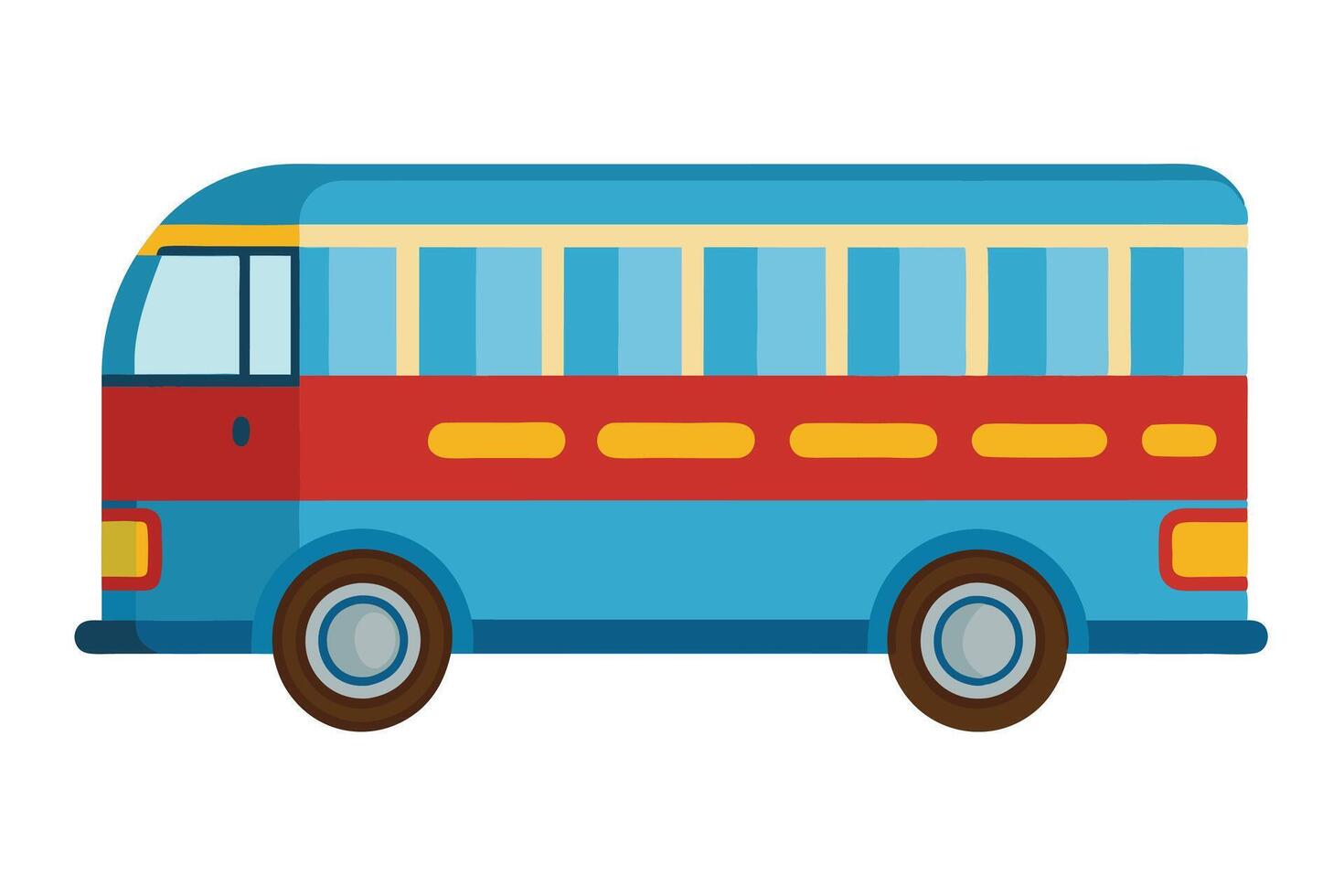 Art of Bus on white background vector