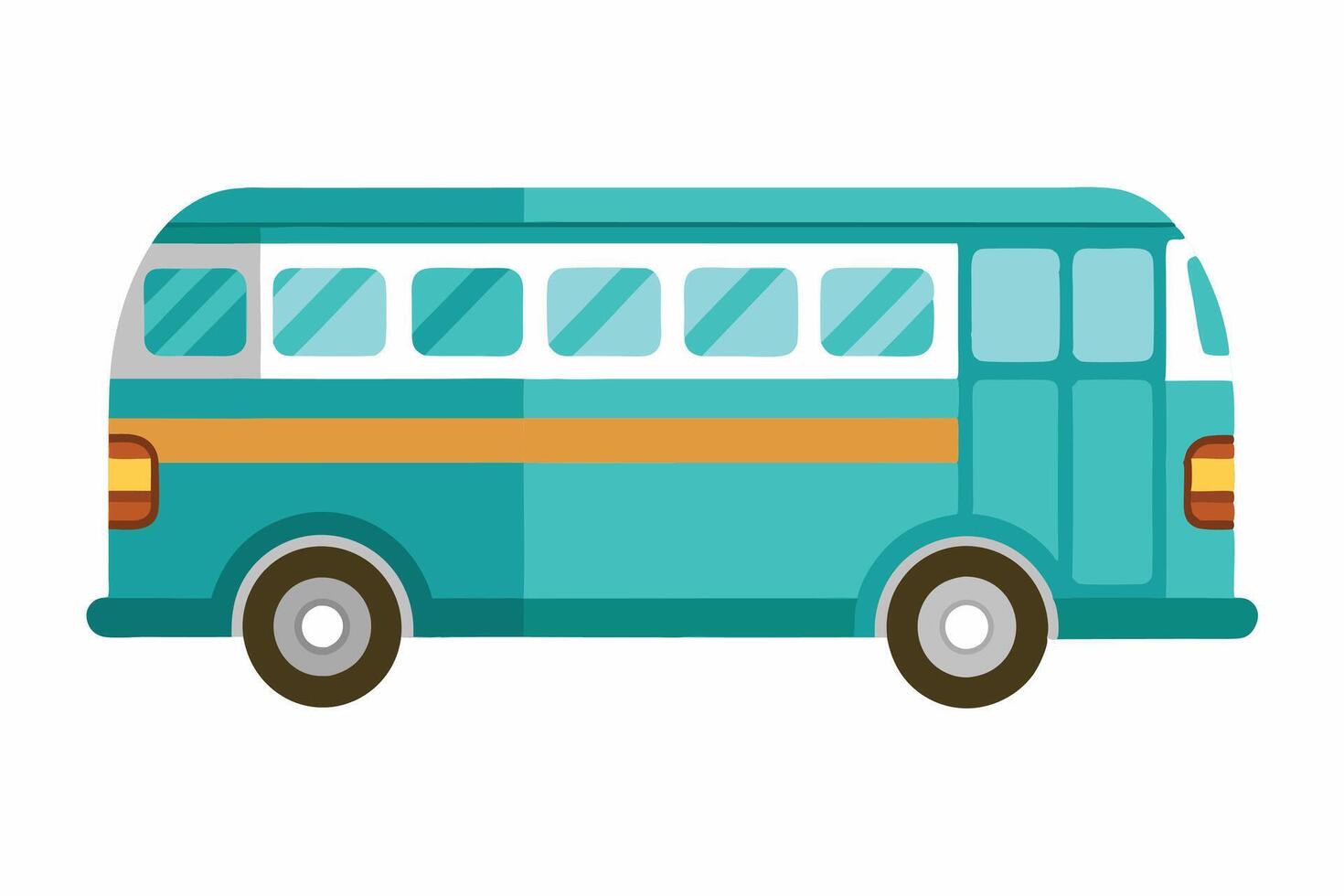 Art of Bus on white background vector
