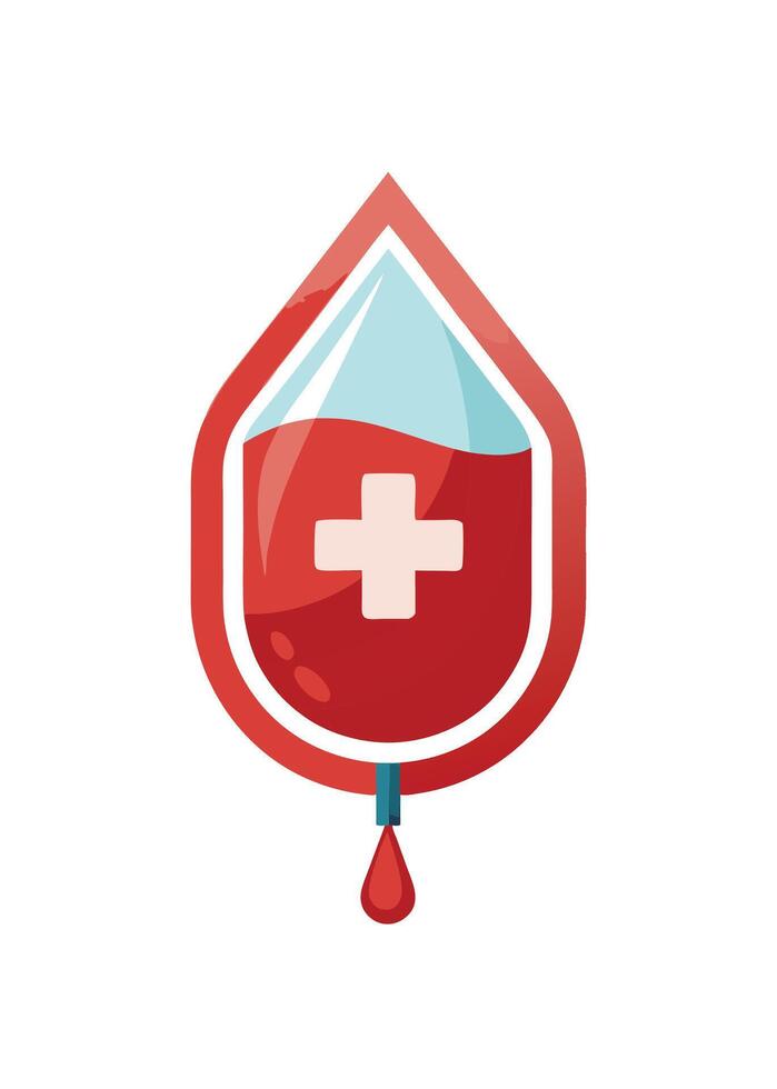 Art of Blood donation on white background vector
