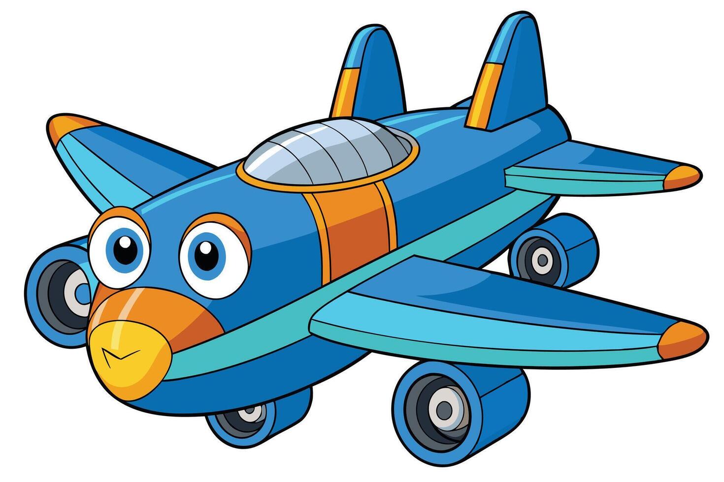 Art of Airplane on white background vector