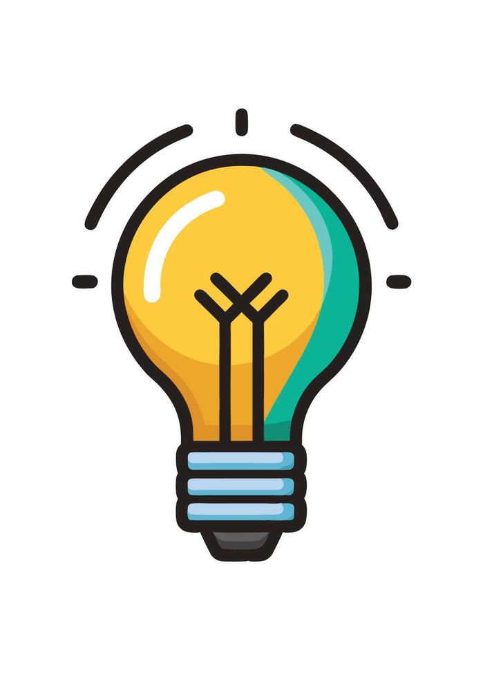 Art of Bulb idea on white background vector