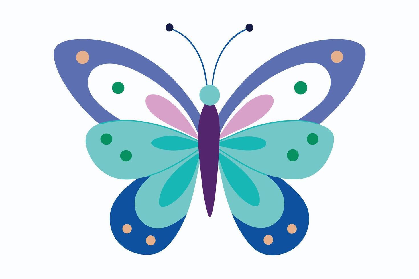 Art of Butterfly on white background vector