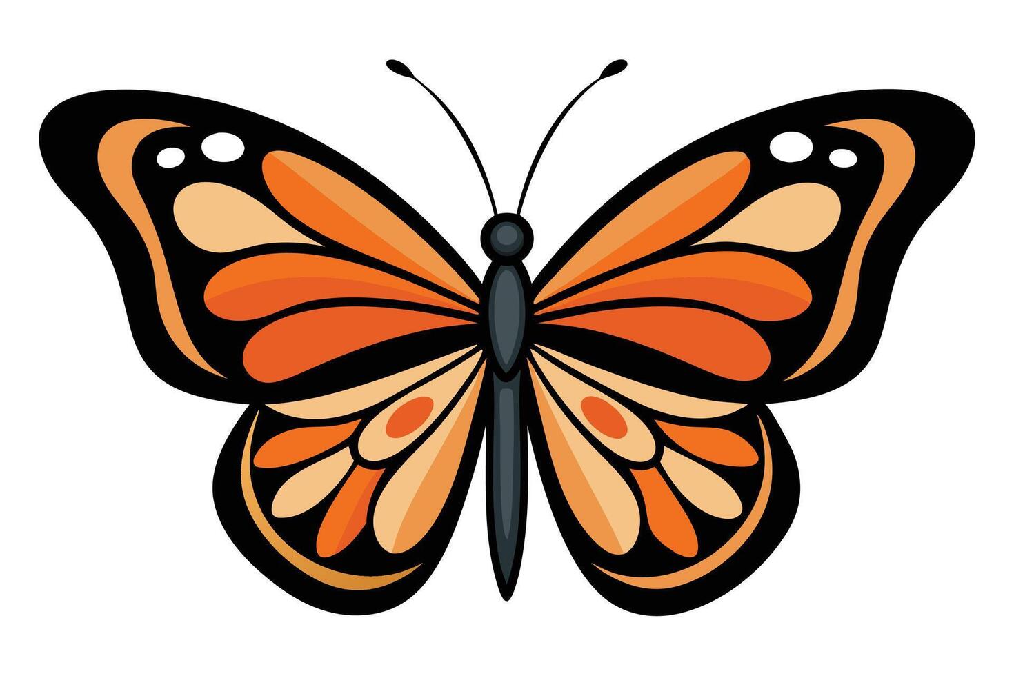 Art of Butterfly on white background vector