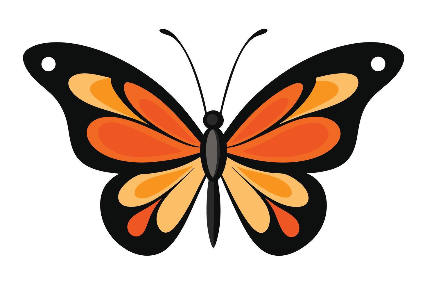 Art of Butterfly on white background vector