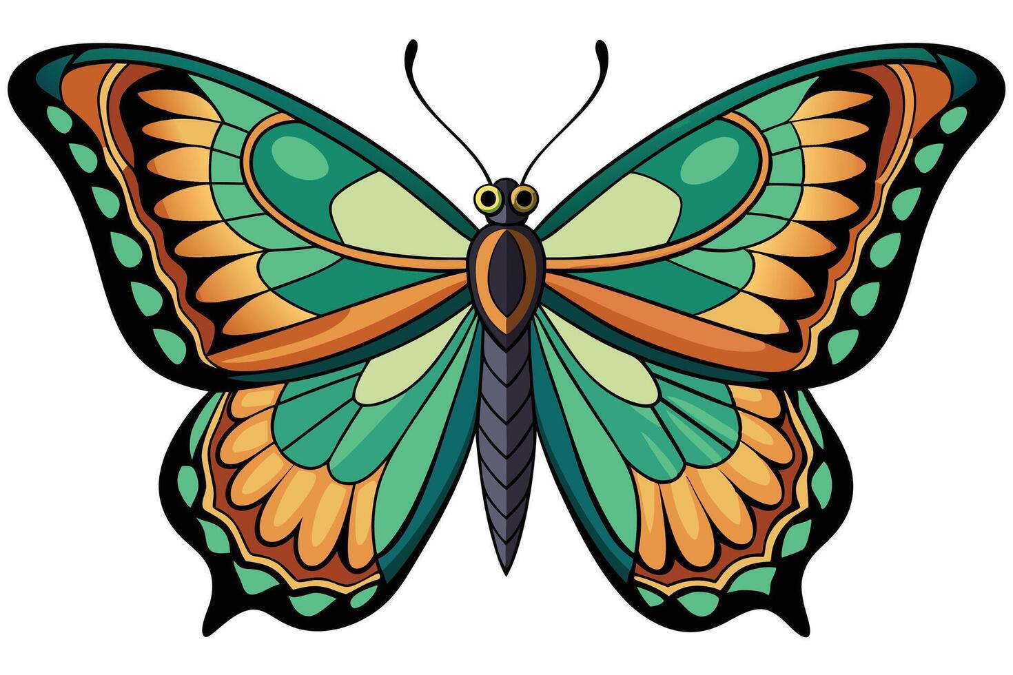 Art of Butterfly on white background vector