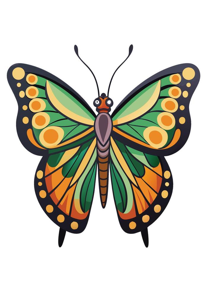 Art of Butterfly on white background vector