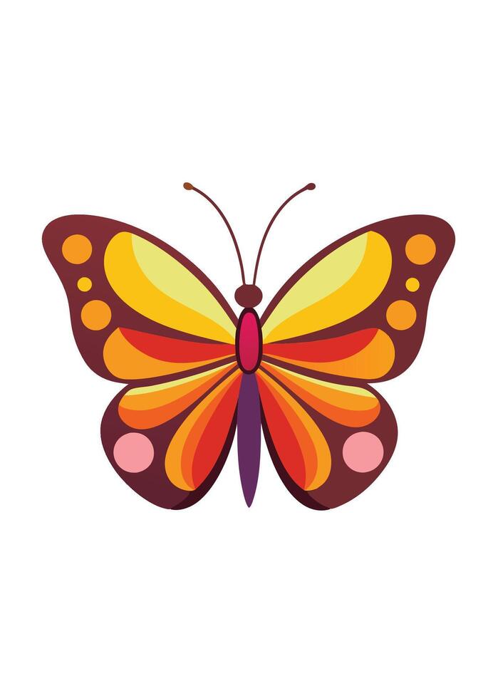 Art of Butterfly on white background vector