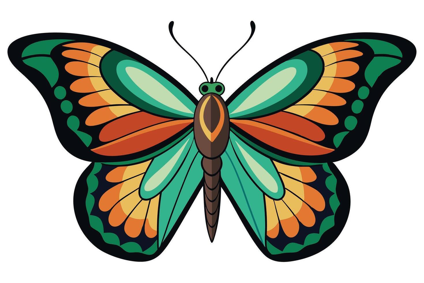 Art of Butterfly on white background vector