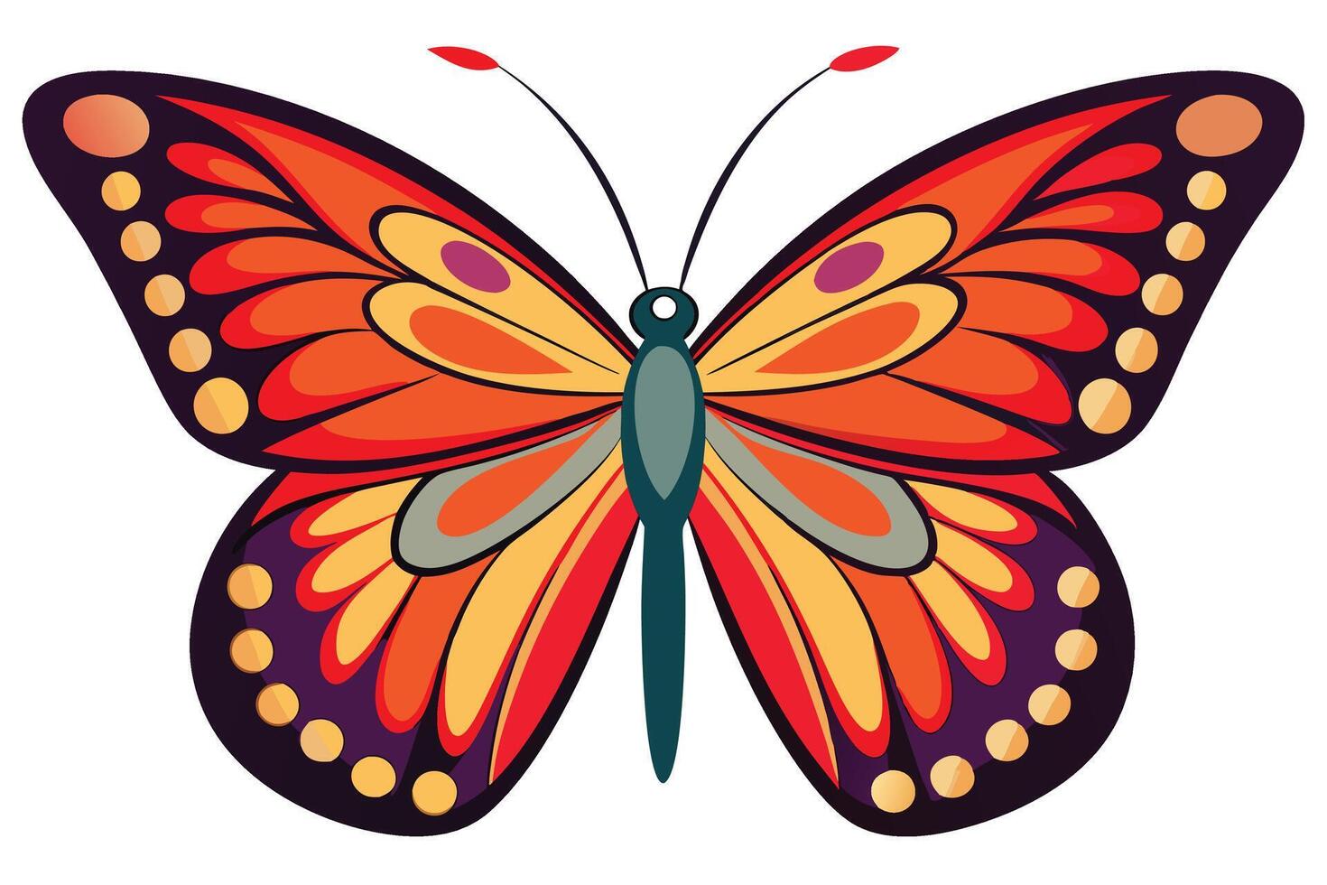 Art of Butterfly on white background vector