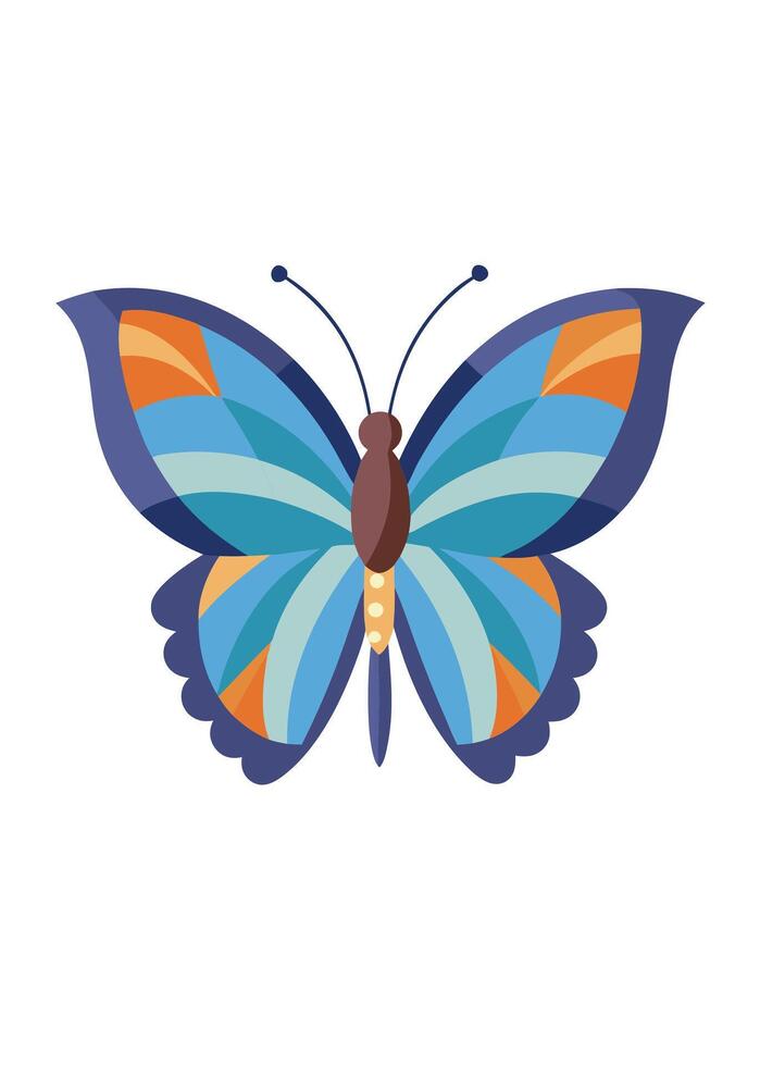 Art of Butterfly on white background vector