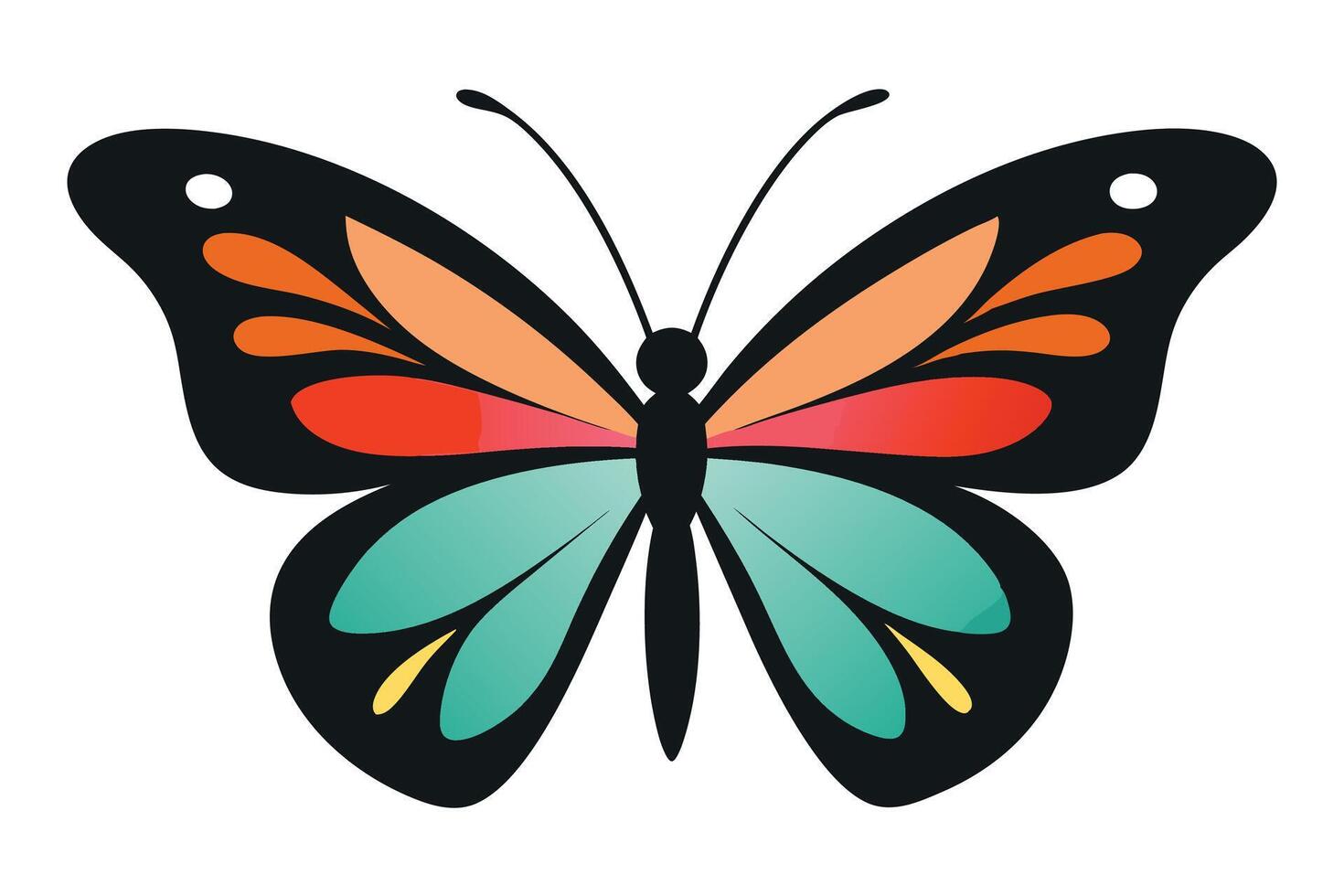 Art of Butterfly on white background vector