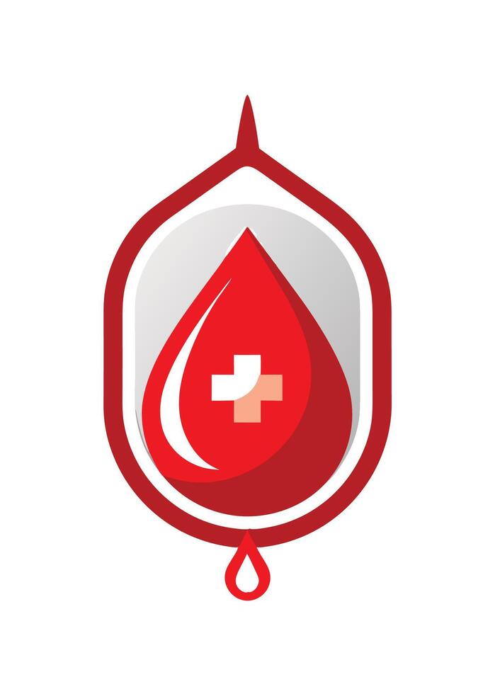 Art of Blood donation on white background vector