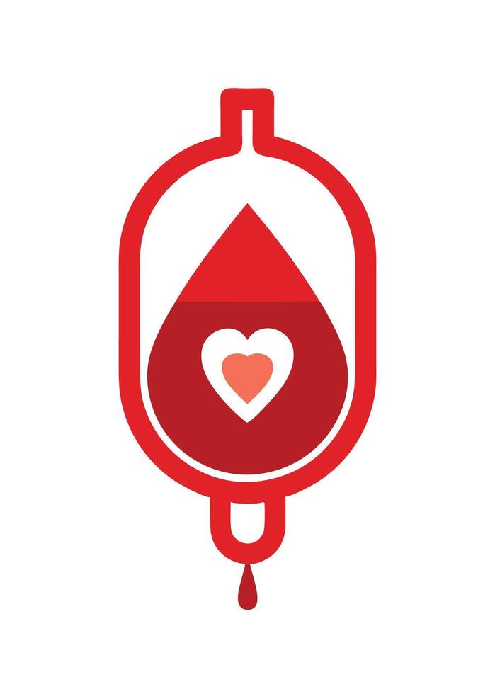 Art of Blood donation on white background vector