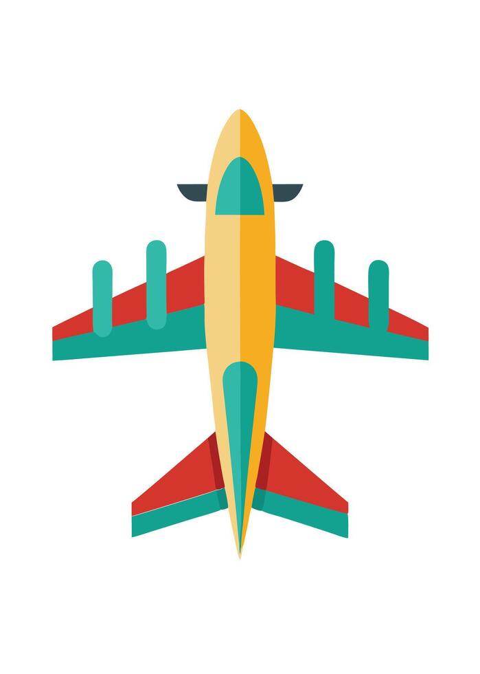 Art of Airplane on white background vector