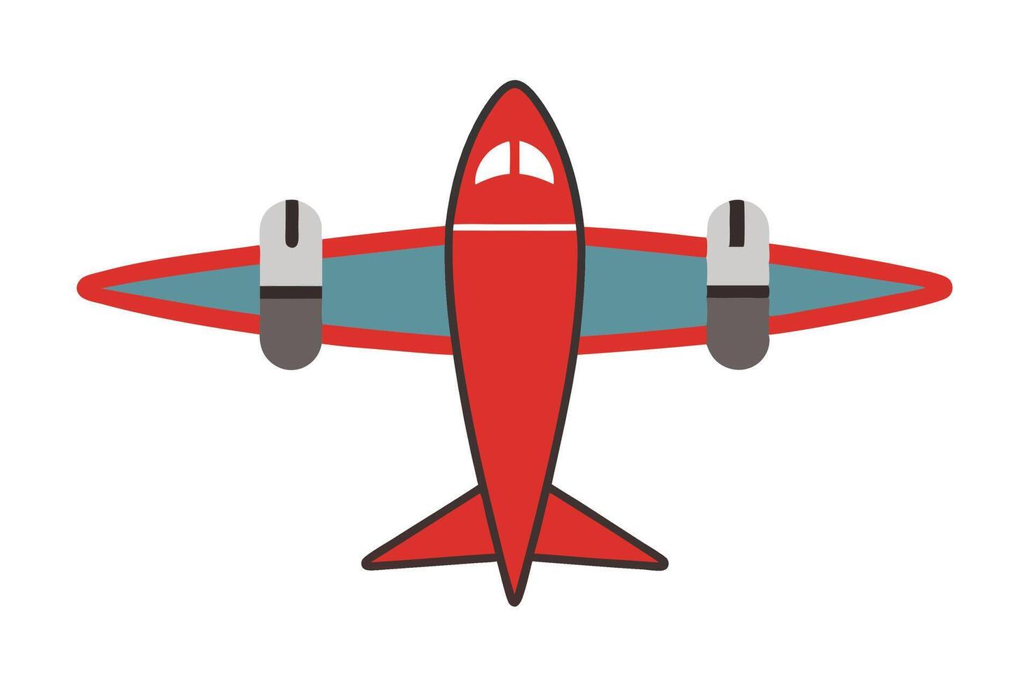 Art of Airplane on white background vector