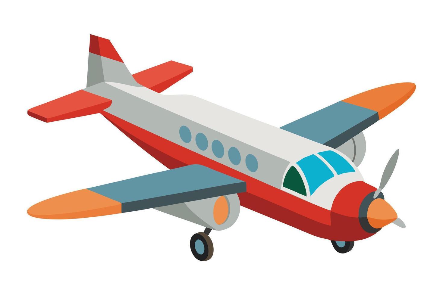 Art of Airplane on white background vector