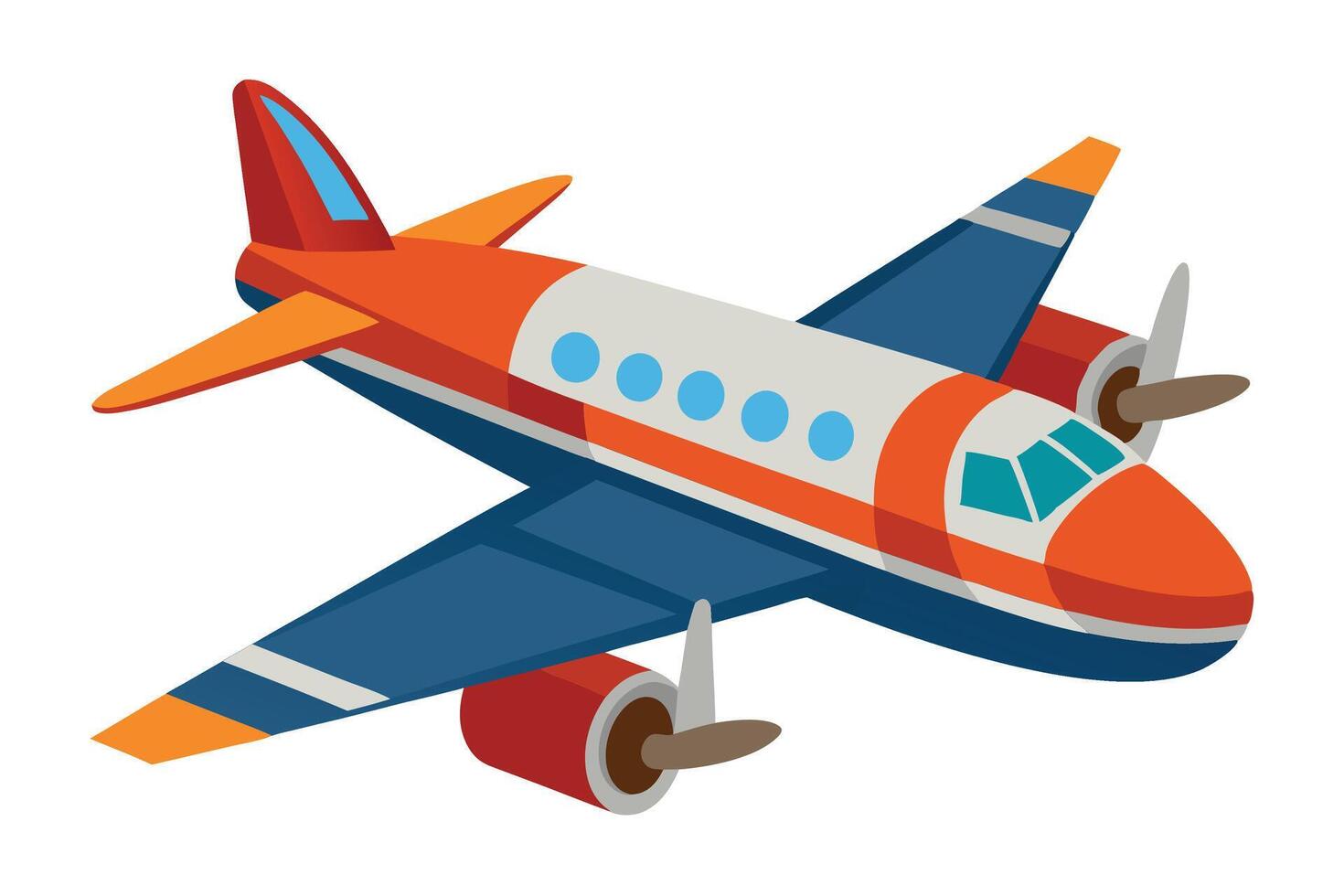 Art of Airplane on white background vector