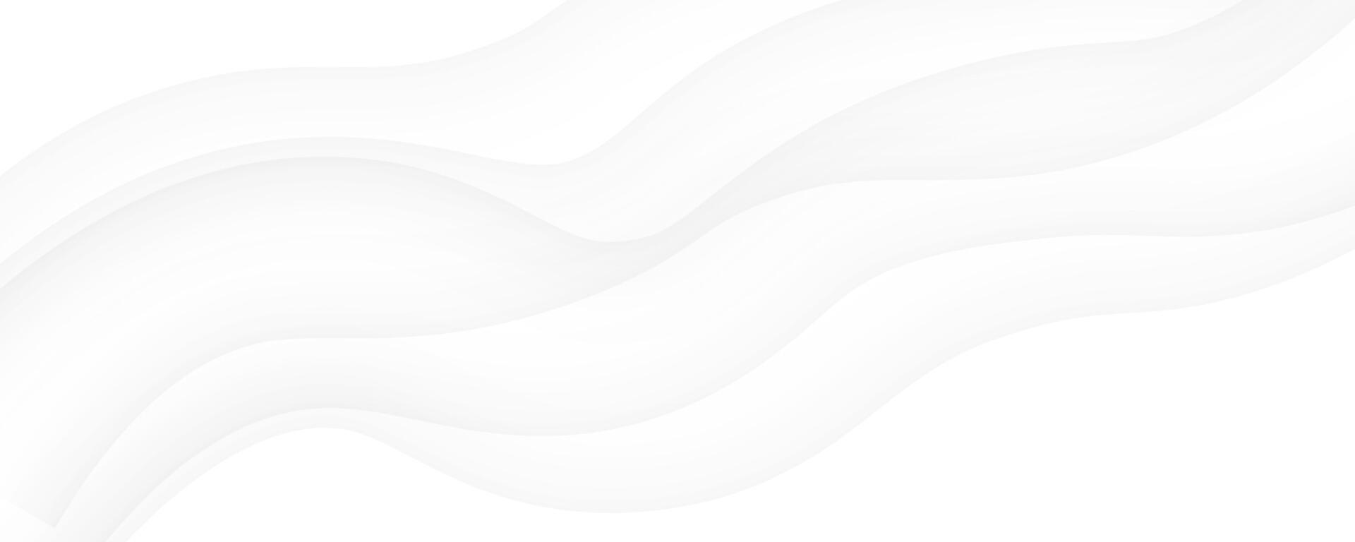 Abstract White Wavy Lines Background vector