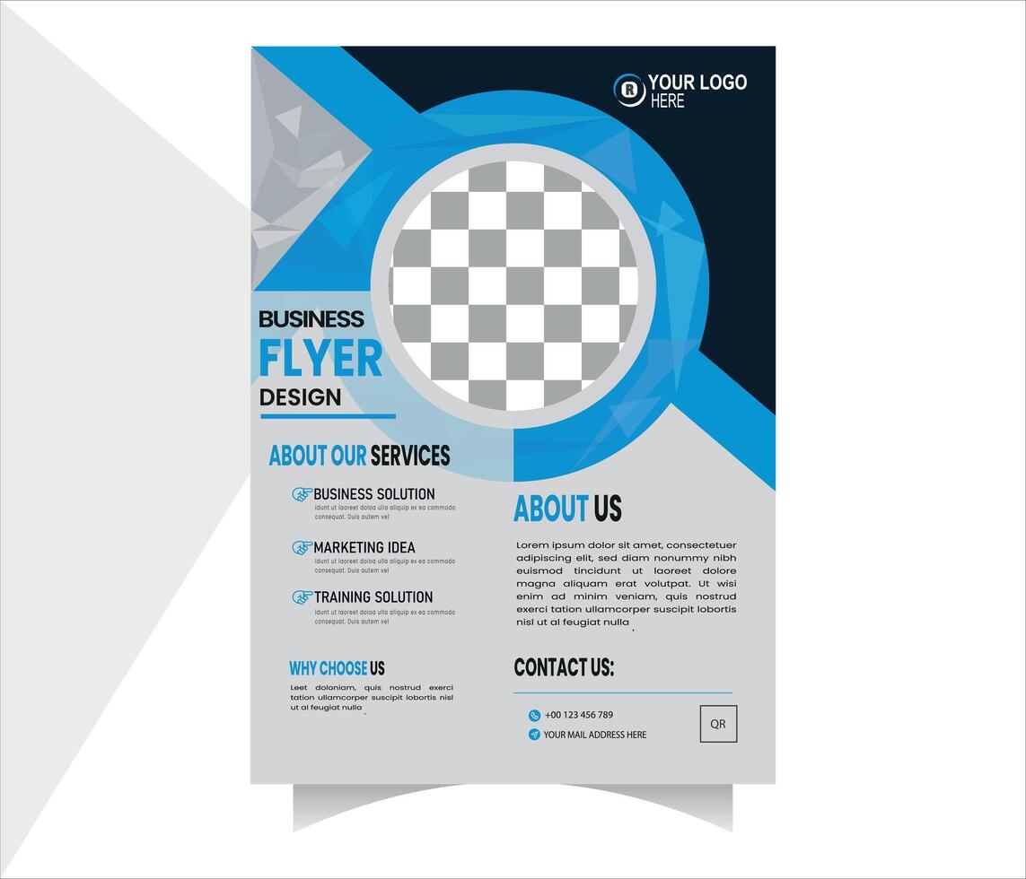 Creative business flyer template design vector