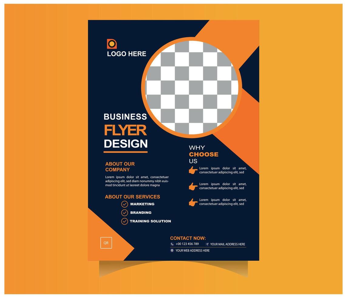 Creative business flyer template design vector