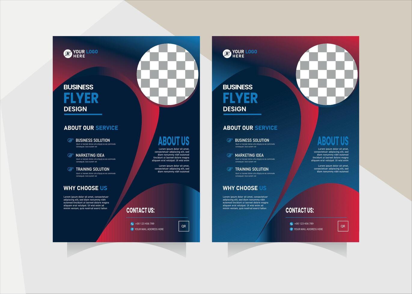 Creative business flyer template design vector