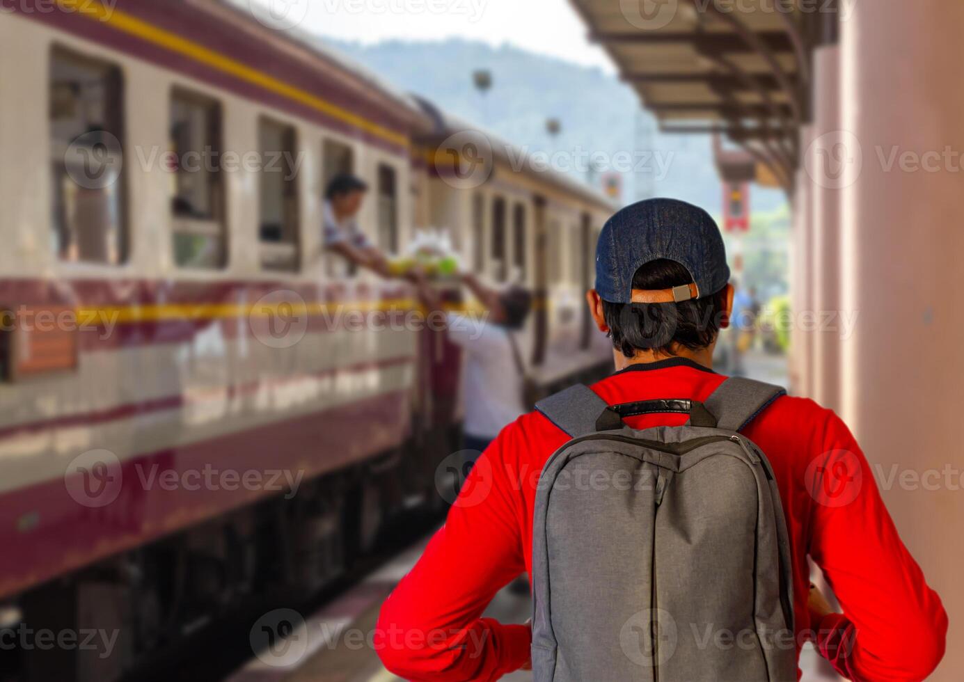 Sustainable Transport, Sustainable Tourism, Sustainable Travel concept, Traveling by train is an economical way to travel and reduce global warming photo