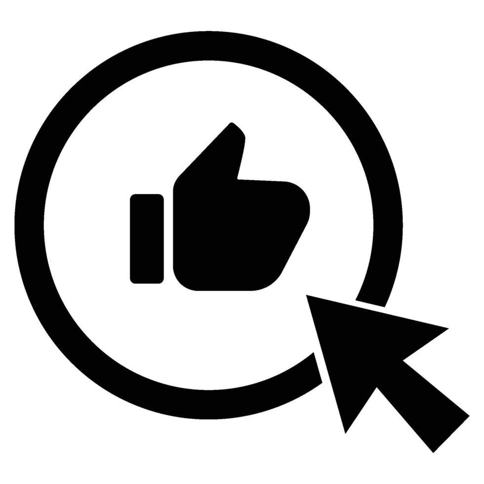Click like icon vector