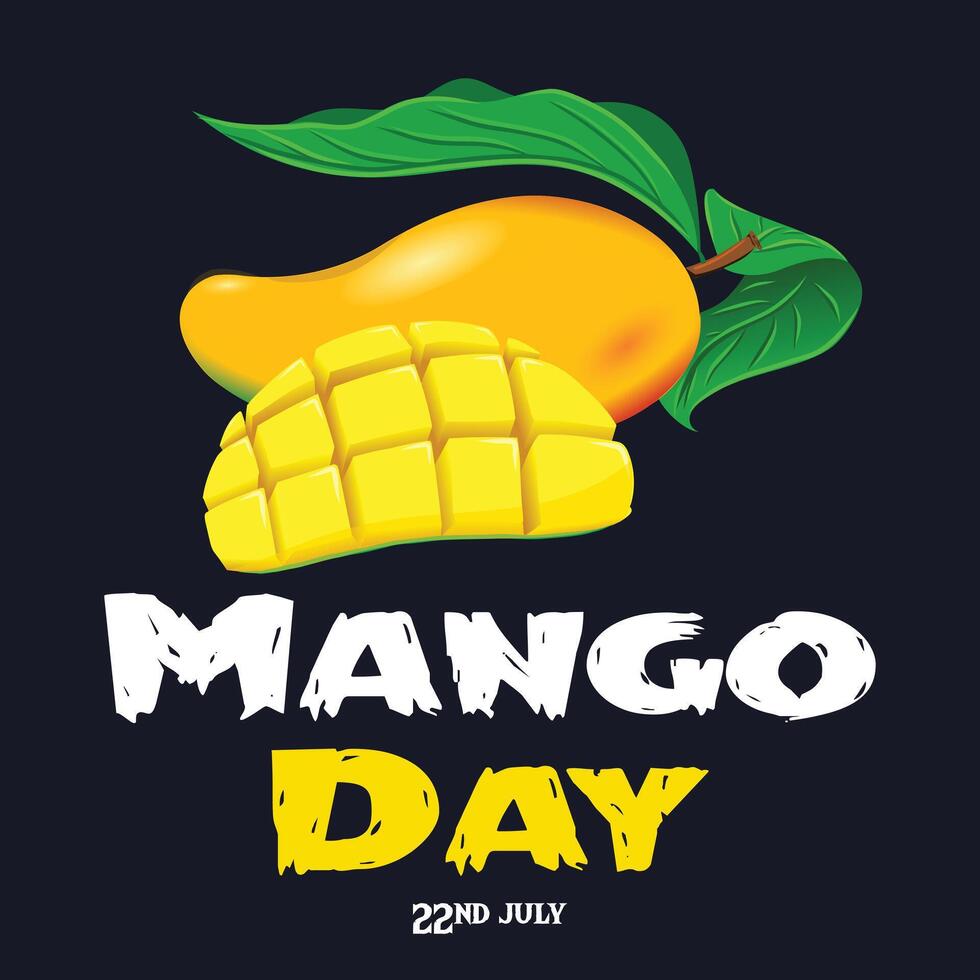 Mango Day - Global Day - Mango Holiday - 22nd July World Mango day vector