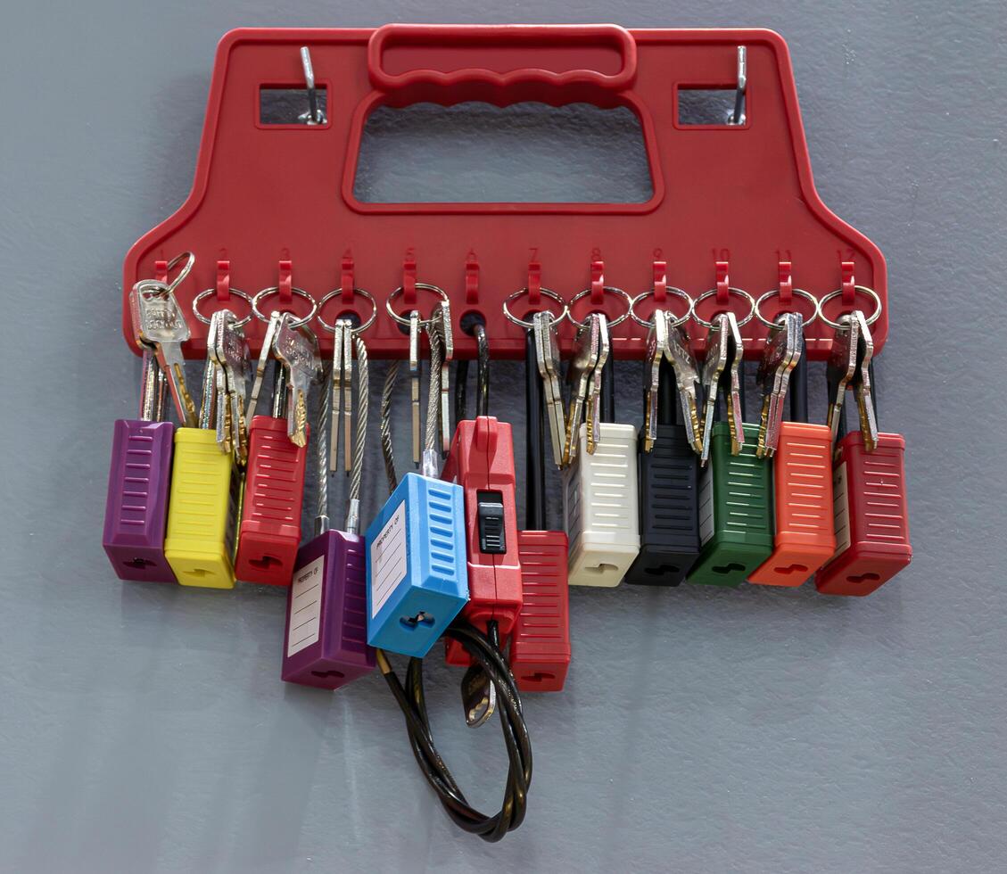 Lock out tag out key cabinet photo