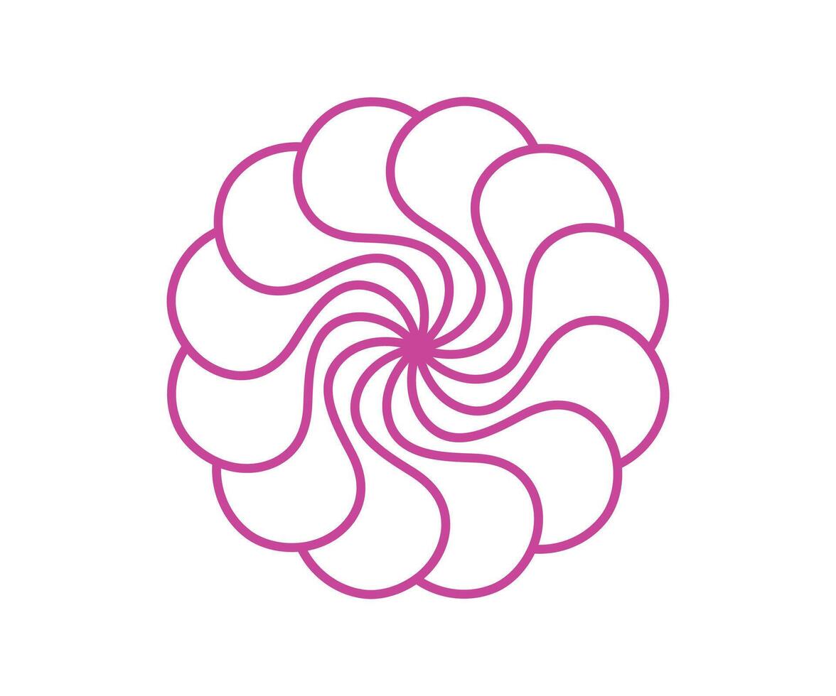 geometric flower icon design. Pro file vector
