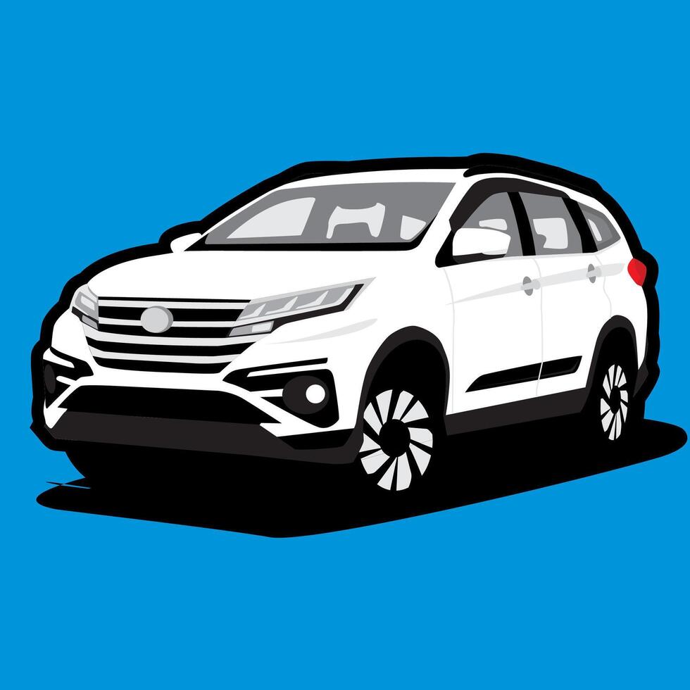 cartoon illustration of a premium sport utility vehicle vector