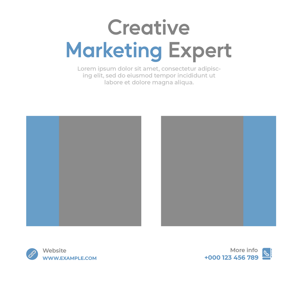 Marketing agency social media post banner template psd