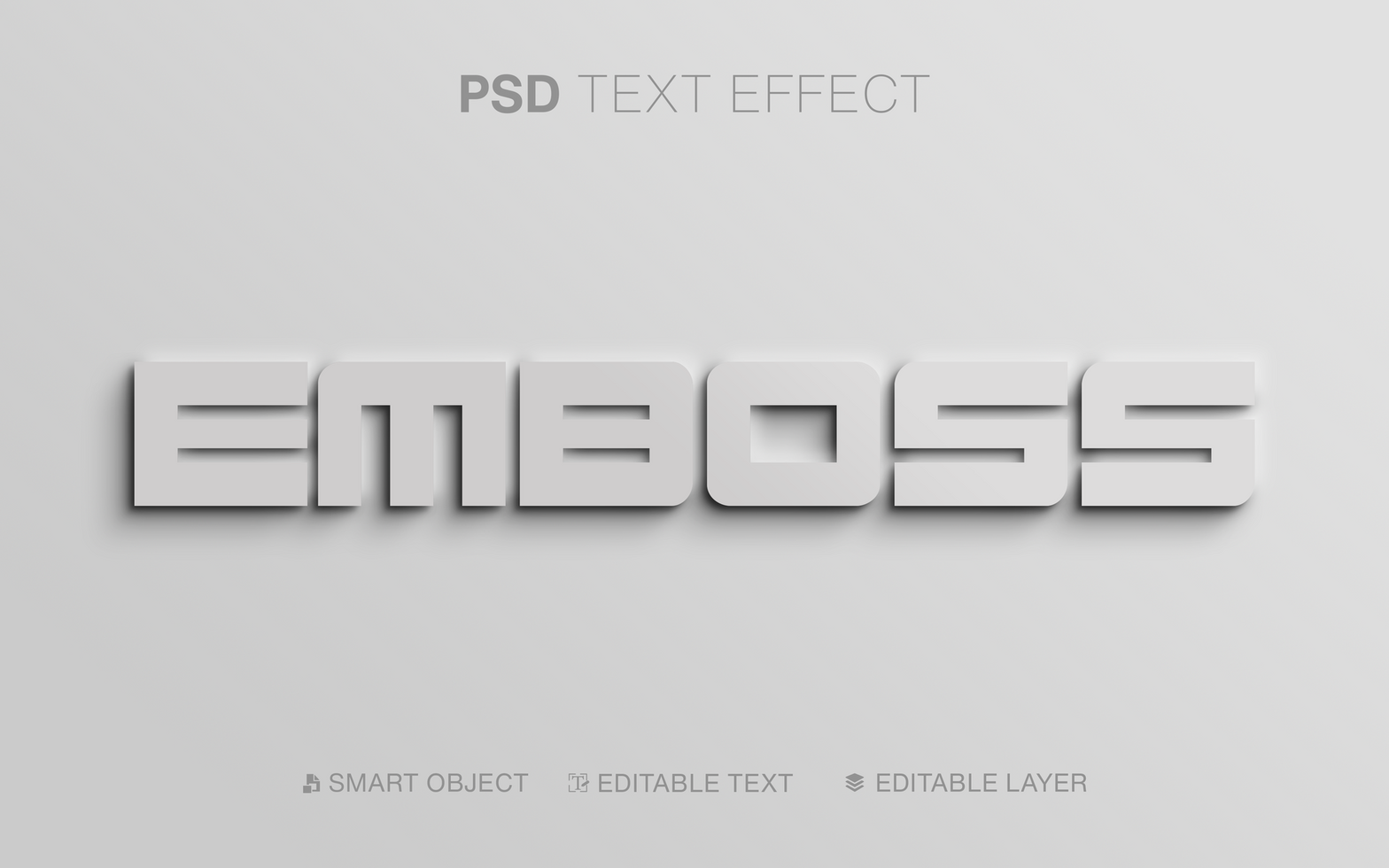 Emboss Text Effect psd