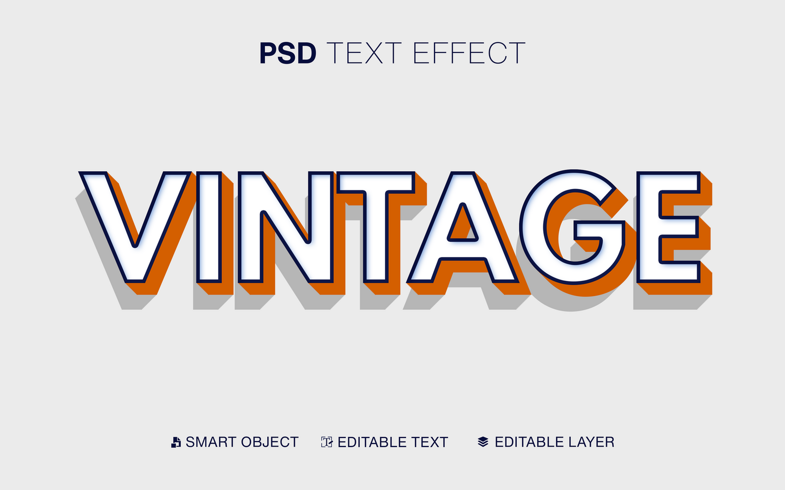 Vintage Text Effect psd