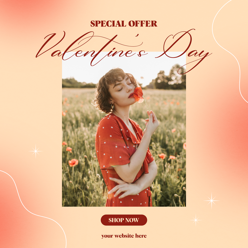Valentine Day Sale Fashion Social Media Post Template psd