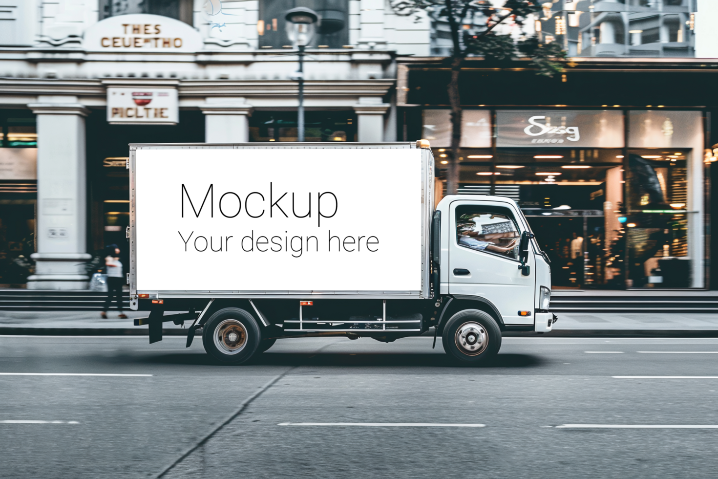 Mockup for advertising on truck psd