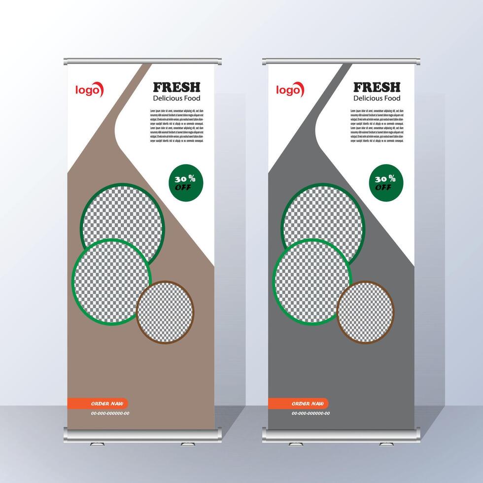 Food Stand Banner Delicious Eats, Fresh Treats Savor Every Bite vector