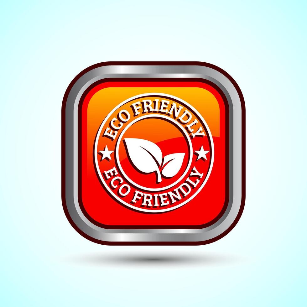 Eco Friendly and Organic Icon Button Design Illustration vector