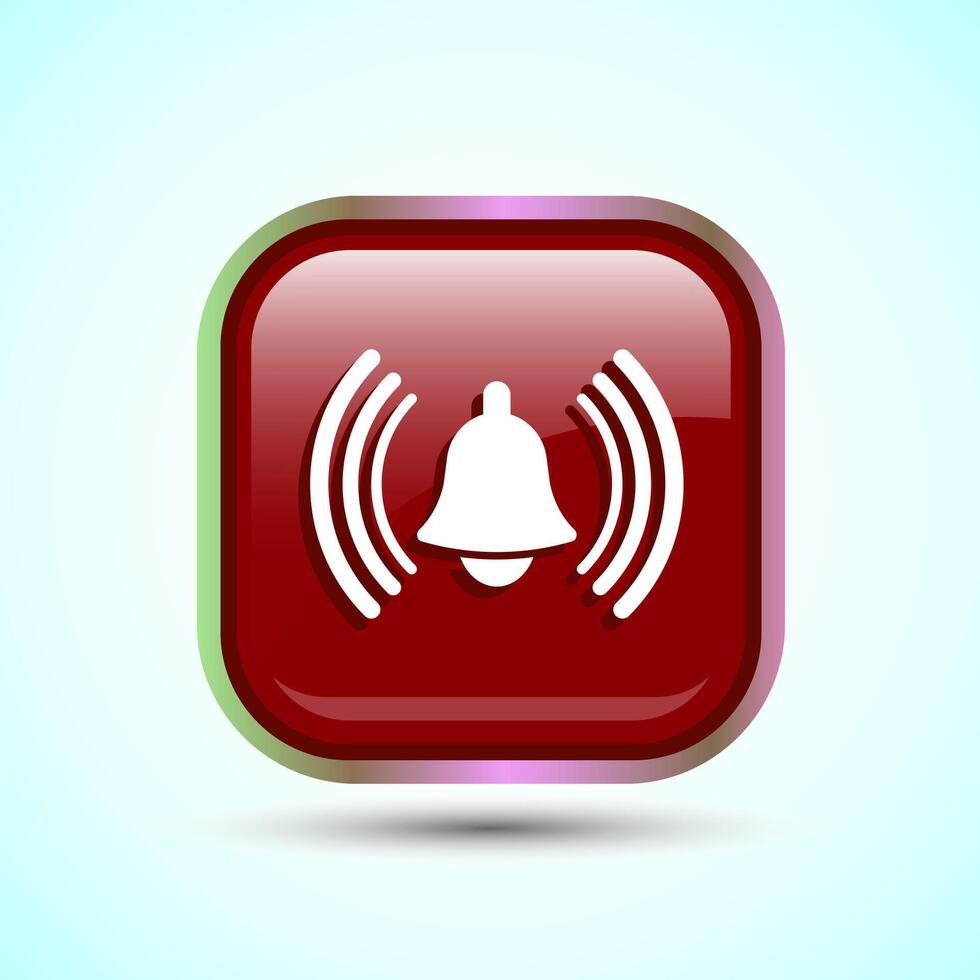 Alarm Symbol Notification Bell Icon Button Design Illustration vector