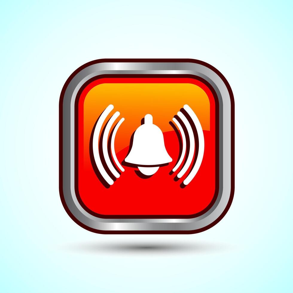 Alarm Symbol Notification Bell Icon Button Design Illustration vector