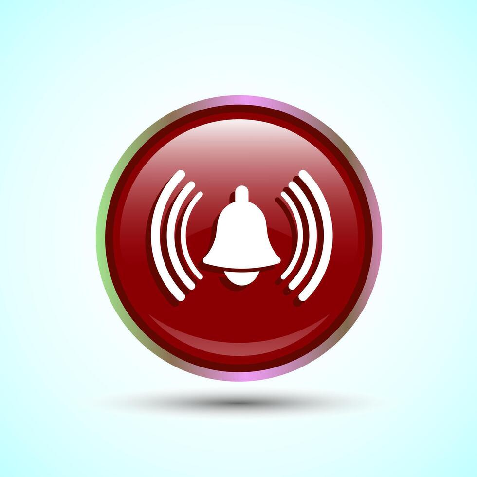 Alarm Symbol Notification Bell Icon Button Design Illustration vector