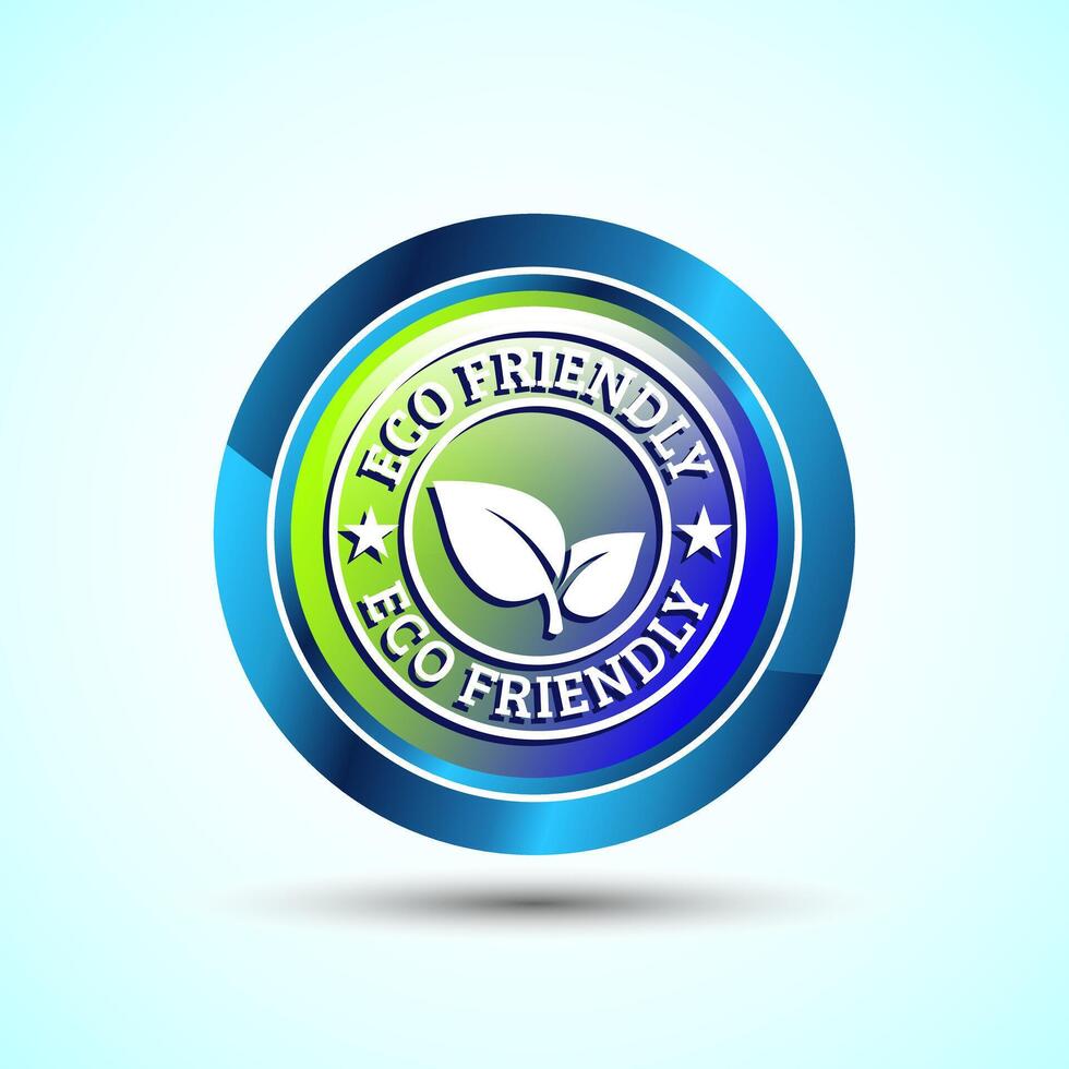 Eco Friendly and Organic Icon Button Design Illustration vector