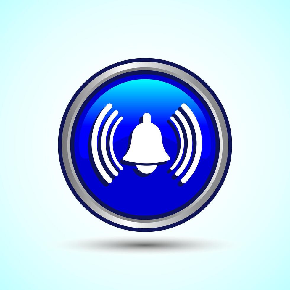 Alarm Symbol Notification Bell Icon Button Design Illustration vector