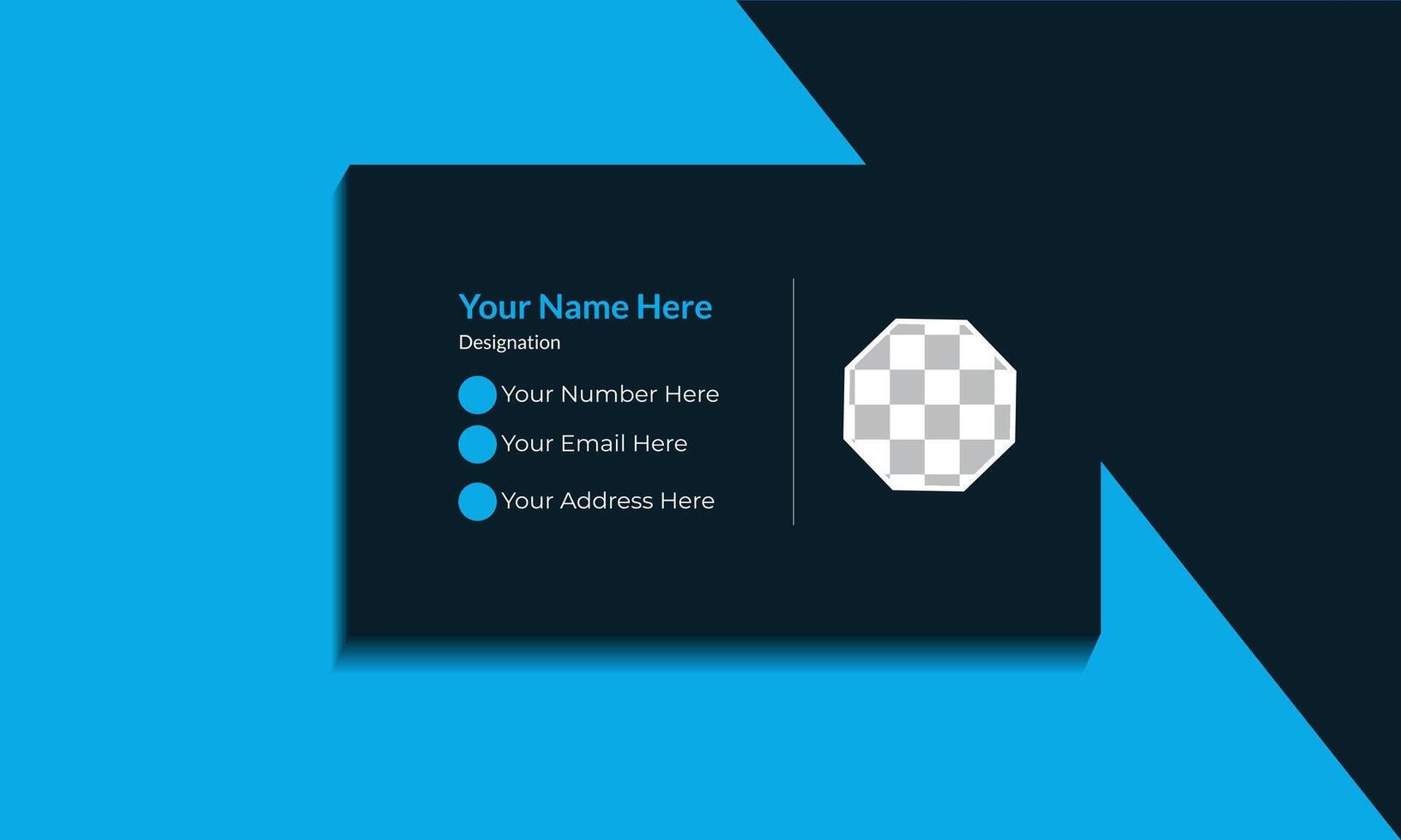 Personal Business Card Design Template Layout vector