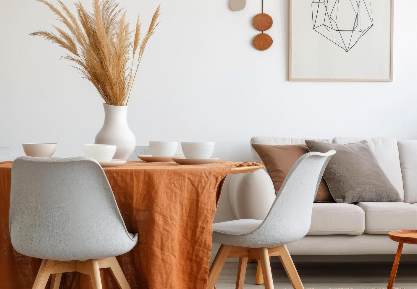 Modern Living Room With Chair And Coffee Table photo