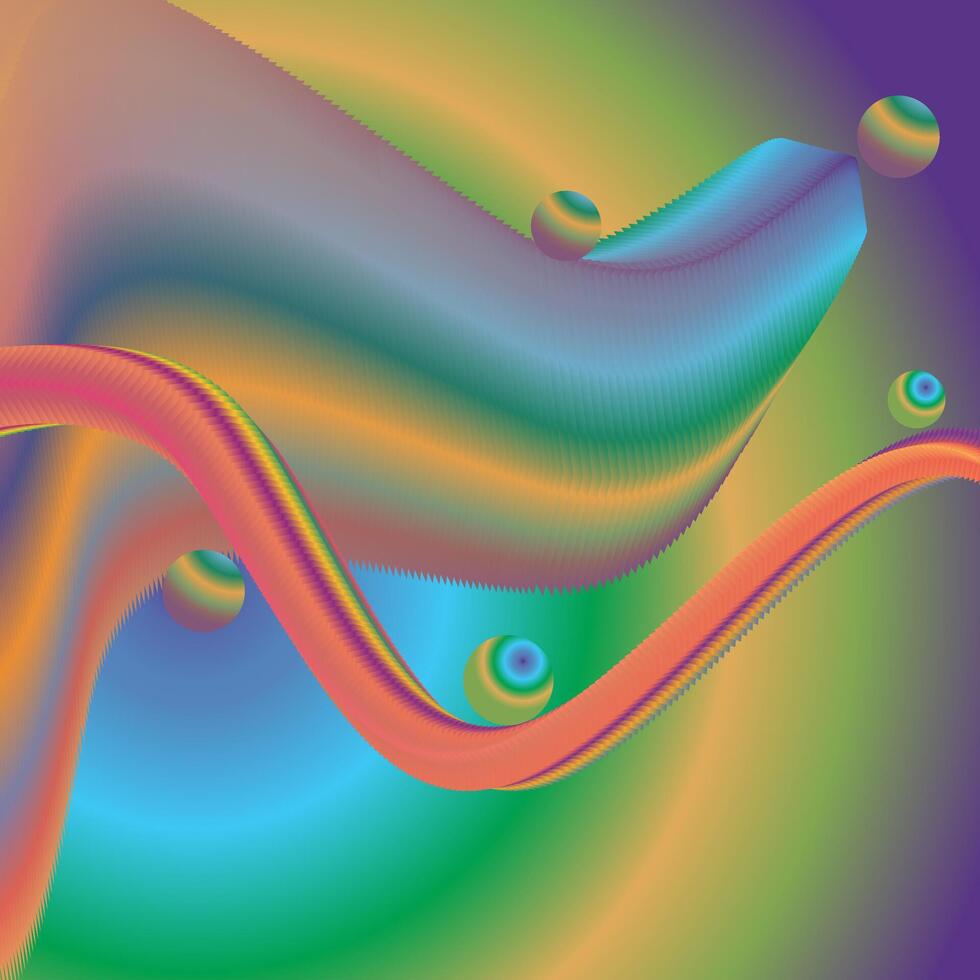 Abstract colorful motion 3d fluid wave background vector